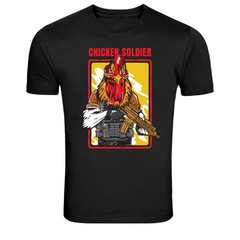 Chicken Soldier Funny Armed Rooster Warrior T-Shirt
