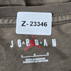 Jordan Men Shirt L Brown Embroidered Jumpman Logo Short Sleeve