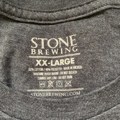 NEW STONE BREWING Black Double Sided Long Sleeve LOGO Spellout T Shirt Pick Size