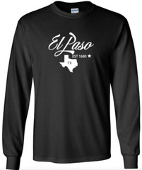 El Paso Texas State T-Shirt Long Sleeve Graphic Tee Unisex apparel Text logo
