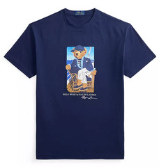 *NEW* Men Polo Ralph Lauren Classic Fit Bear Graphic Tee NAVY (710B18547001) 👍