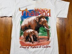 Deadstock Sawasdee Thailand Elephant & Baby Land of Nature & Culture Graphic M