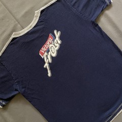Vtg 2000s Victoria Frost Cerveza T Shirt Mens Large Navy Blue Beer Alcohol Promo