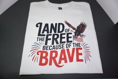 Land of the Free, Gildan-unisex T shirt, (Size L)