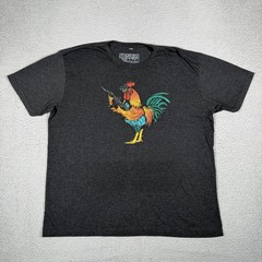 Black Rifle Coffee Shirt Mens XXL Black Rooster Tee Rayon Blend Casual Preppy