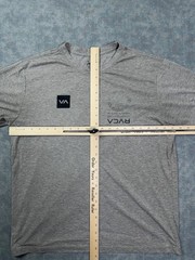 RVCA Shirt Mens L Gray Sport Tee Logo Graphic Tee Tagless VA Training Athletic
