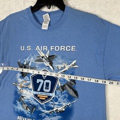 Lot 2 USAF Air Force Shield Graphic T Shirt Size M Military Training Fighter Jet