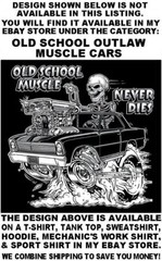 Old School Thunder Road Speed Demon Devil Speed Shop Gasser Race Car Work Shirt