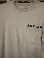 Salt Life long sleeve pocket tee size small. 88/12 poly/spandex. EUC.