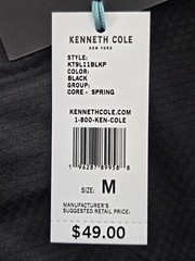 Kenneth Cole Tech S/S Tee Shirt Low Tide Collection Lightweight Stretch Slim Fit
