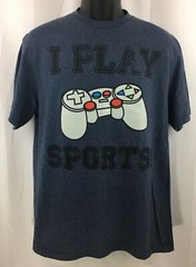 I Play Sports Control Pad Mens Graphic Tshirt Large Gamer