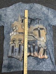The Mountain Flight Of The Shaman Shirt Size L Vintage Short Sleeve Tie Dye