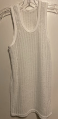 Unbranded Men’s Sheer Mesh Tank Top White Small Slim Fit Spandex blend NWOT