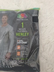 Fruit Of The Loom 2019 Men’s Thermal Henley XL/XG