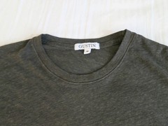 ~Gustin Slim Fit Light weight Crew neck T-shirt M Medium Dark Charcoal Grey~