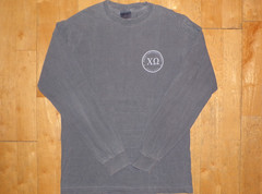 CHI OMEGA Sorority Fraternity White Carnation Formal Small S Long Sleeve Shirt