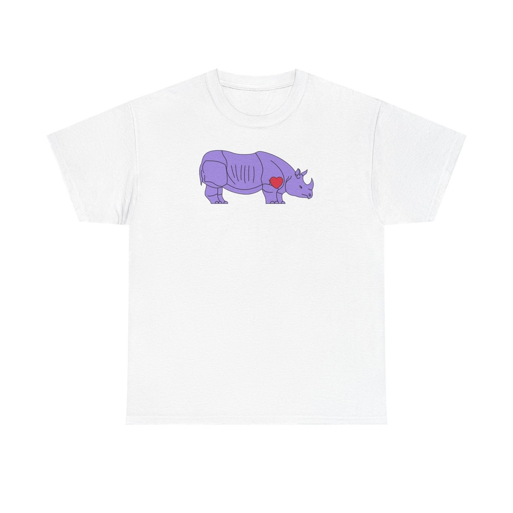 Lavender Rhinoceros LGBTQ+ Gildan Unisex Heavy Cotton Tee