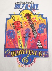 Vintage Gildan Oldies Radio 98.7 K-LUV Oldiefest 6 April 2001 T-Shirt XL T0290