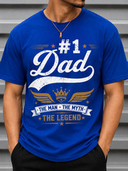 #1 Dad The Man The Myth The Legend Father’s Day Graphic T-Shirt