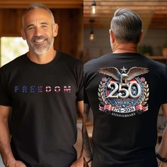 Freedom USA 1776 2026 250th Anniversary Patriotic Independence Day Unisex Tee
