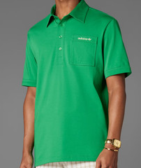 NEW MENS ADIDAS ORIGINALS TREFOIL ARCHIVE POLO POCKET SHIRT ~SIZE LARGE #JF5002