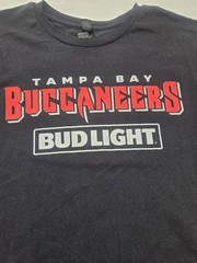 Tampa Bay Buccaneers Bud Light Logo T Shirt Men’s M Black Short Sleeve NFL