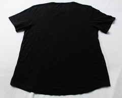 UndrDog Men’s Solid Short Sleeve Curved Hem Hemp T-Shirt CL8 Black Large