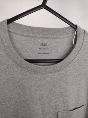 M&S Men’s 3Pcs Bundle Size L Pink & Grey Marl T-Shirt Black Sweatshirt New