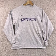 Vintage Kenyon College Champion Shirt Adult Large Gray Long Sleeve 90’s USA