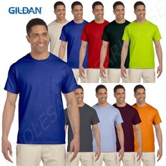 Gildan Mens Pocket T-Shirt Short Sleeves Ultra Cotton 6 oz Big 2XL-5XL BG230