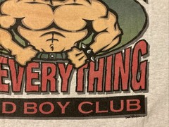 Vintage 90s Bad Boy Club Gray Single Stitch Cotton T Shirt Mens XL USA Made