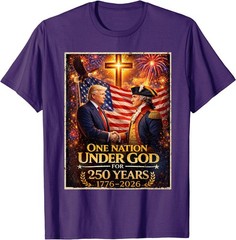 250 Years America Anniversary 250th Trump Washington T-Shirt
