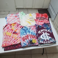Bulk Lot 48 Tie Dye Shirts Size XL Assorted Graphics Sports Anime Festival