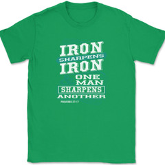 Iron Sharpens Iron T-Shirt Christian Worship Praise Jesus God Bible Tee