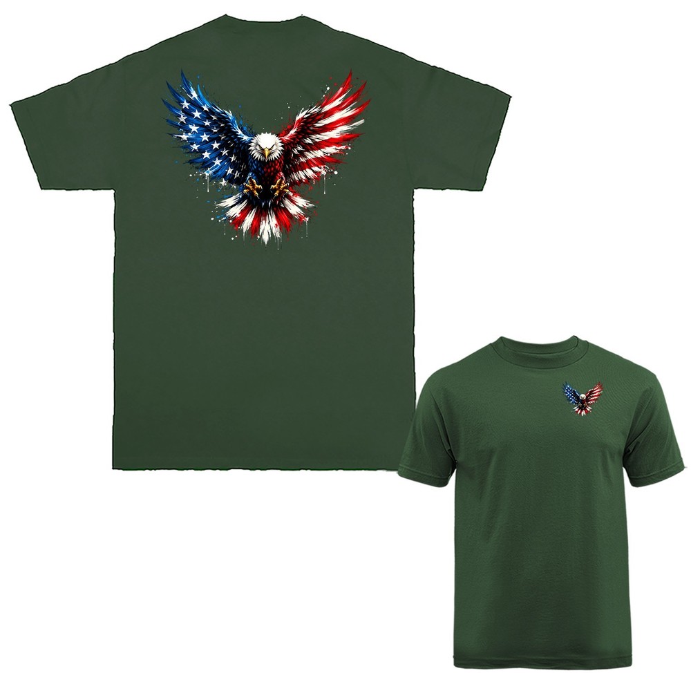 American Flag Patriotic Bald Eagle USA 4th of July T-shirt