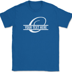 Letter O Monogram Your Text Here Custom T-Shirt Personalize Family Tee
