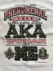VTG 1994 AKA Alpha Kappa Alpha T Shirt L Phenomenal Woman Maya Angelou RARE