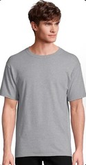 Hanes 6-pack Mens T-Shirt Moisture-Wicking Cotton Crewneck Tees Black, Gray XL