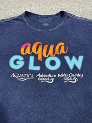 SeaWorld Aquatica Aqua Glow Shirt XXXL 3XL Blue Short Sleeve Cotton NEW