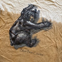 Black Bear Country Shirt Mens XL Brown Nature Vintage Y2K Cotton