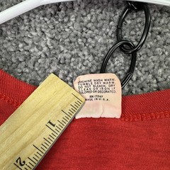 Vintage Stedman Shirt Mens Large Red Blank Distressed Tee USA Casual Workwear