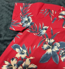 Blue Generation Red Tropical Hawaiian Beach Shirt Men’s Size Large NWT