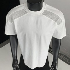 Short Sleeve Men’s T-Shirt with Mesh Shoulders – Quick Dry Breathable US Style