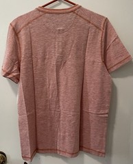 Flag & Anthem Men’s Henley Neck Short Sleeve T-Shirt Coral Gray Size Medium NWT