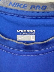 Nike Pro Dri-Fit Mens Athletic T-Shirt Sz. Large Short Sleeve Solid Blue