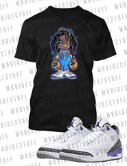 Chucky Money Bags Sneaker Tee Shirt To Match J3 Dark Iris Graphic Big Tall Sm T