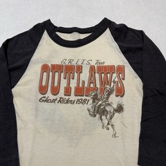 Vintage 80s Outlaws Raglan T Shirt Small Rock Concert 1981 Tour
