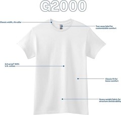 Gildan Adult Ultra Cotton T-Shirt, Style G2000, Multipack – White