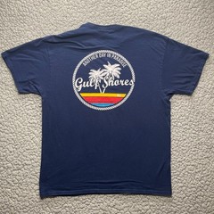 Gulf Shores Alabama Shirt XL Navy Blue Another Day In Paradise Short Sleeve