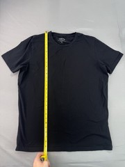 City Lab Black Crew Neck T-Shirt Size 2XL Stretch Slim Fit Short Sleeve